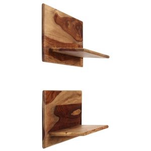 Rafturi de perete, 2 buc., 58x26x20 cm, lemn masiv de sheesham - Img 3