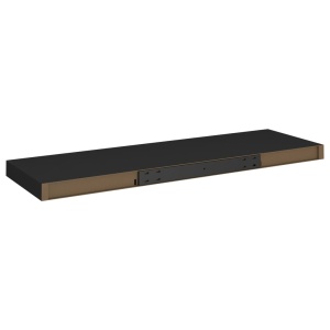 Rafturi de perete, 4 buc., negru, 80 x 23,5 x 3,8 cm, MDF - Img 6