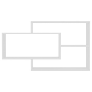 Rafturi de perete, alb, 104 x 20 x 60 cm, PAL - Img 4