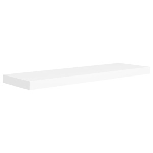 Rafturi de perete suspendate, 2 buc., alb, 80x23,5x3,8 cm, MDF - Img 4