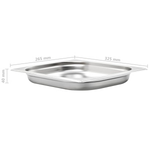 Recipiente Gastronorm 8 buc. GN 1/2 40 mm oțel inoxidabil - Img 7