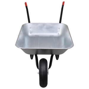 Roabă pentru grădină cu o singură roată, 80 L - Img 3