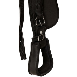 Șa Western, căpăstru &amp; pieptar, piele naturală, 15", negru - Img 9