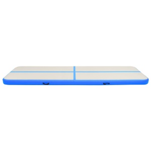 Saltea gimnastică gonflabilă cu pompă albastru 800x100x20cm PVC - Img 4