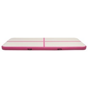 Saltea gimnastică gonflabilă cu pompă roz 500x100x20 cm PVC - Img 4
