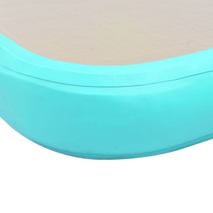 Saltea gimnastică gonflabilă cu pompă verde 500x100x10cm PVC - Img 10
