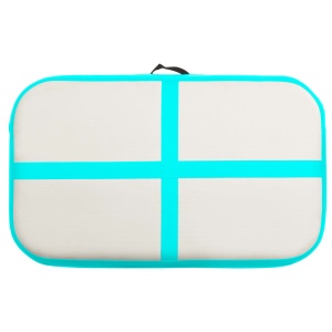 Saltea gimnastică gonflabilă cu pompă verde 600x100x20 cm PVC - Img 8