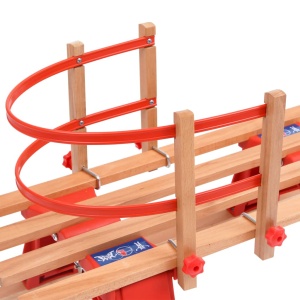Sanie pliabilă pentru zăpadă cu spătar, 110 cm, lemn - Img 6
