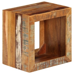 Scaun, 40x30x40 cm, lemn masiv reciclat - Img 12