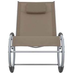 Scaun balansoar de exterior, gri taupe, textilenă - Img 2