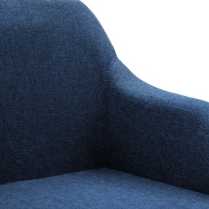Scaun de birou pivotant, albastru, material textil - Img 6