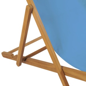Scaun de exterior, albastru, 56 x 105 x 96 cm, lemn de tec - Img 11