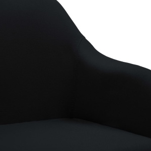 Scaun de sufragerie pivotant, negru, material textil - Img 6