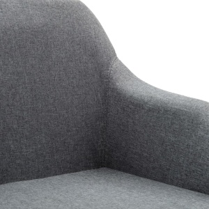 Scaune de sufragerie pivotante, 2 buc., gri deschis, textil - Img 10
