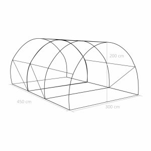Seră, 13,5 m², 450 x 300 x 200 cm - Img 11