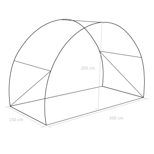 Seră, 4,5 m², 300 x 150 x 200 cm - Img 11