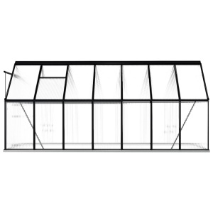 Seră cu cadru de bază, antracit, 8,17 m², aluminiu - Img 6
