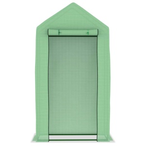 Seră cu cadru din oțel, 0,5 m², 1 x 0,5 x 1,9 cm - Img 8