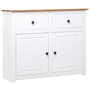 Servantă, alb, 93x40x80 cm, lemn masiv pin, gama Panama