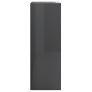Servantă cu 6 sertare, gri extralucios, 50 x 34 x 96 cm, PAL - Img 6