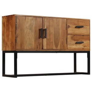 Servantă, lemn masiv de acacia, 115 x 30 x 70 cm, maro - Img 7