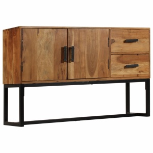 Servantă, lemn masiv de acacia, 115 x 30 x 70 cm, maro - Img 12