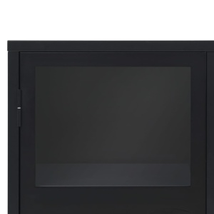Servantă, stil industrial, negru, 120 x 35 x 70 cm, metal - Img 10