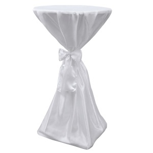 Set 2 fețe de masă pentru evenimente 70 cm cu panglică, Alb - Img 4