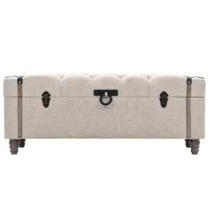 Set bancă depozitare 3 buc, lemn masiv și oțel, 112x37x45 cm - Img 8