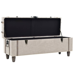 Set bancă depozitare 3 buc, lemn masiv și oțel, 112x37x45 cm - Img 9