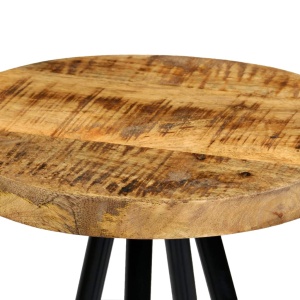Set bar 3 piese, lemn masiv de mango, 60x60x107 cm - Img 9