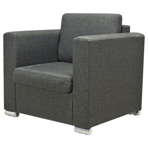 Set canapele, 3 piese, gri inchis, material textil - Img 8