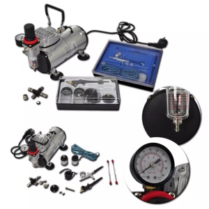 Set compresor aerograf cu 2 pistoale - Img 2