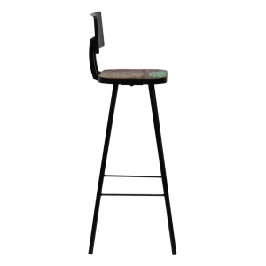 Set de bar, 5 piese, lemn masiv reciclat, multicolor - Img 10