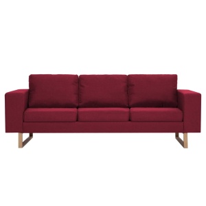 Set de canapele, 2 piese, bordo, material textil - Img 8