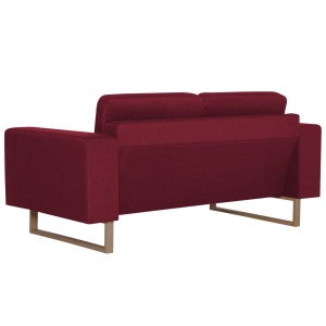 Set de canapele, 2 piese, bordo, material textil - Img 12
