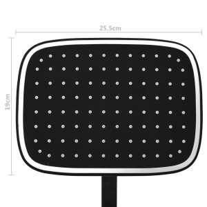 Set de duș cu două capete, mixer și furtun, negru - Img 10
