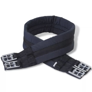 Set echitație 5-in-1 cu șa 44,5 cm din piele naturală Neagră - Img 10