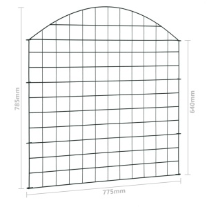 Set gard de iaz arcuit, verde, 77,5 x 78,5 cm - Img 6