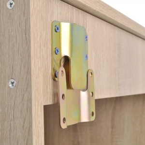 Set mobilier baie 9 piese cu chiuvete și robinete incluse, Bej - Img 5