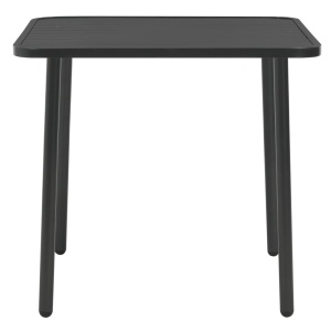Set mobilier bistro, 3 piese, gri inchis, oțel - Img 3
