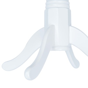 Set mobilier bucătărie, 5 piese, alb, lemn masiv de hevea - Img 10