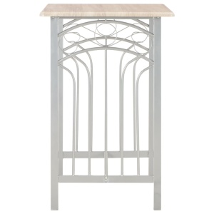 Set mobilier de bar, 3 piese, lemn și oțel - Img 4