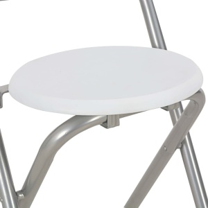 Set mobilier de bar, cu rafturi, 3 piese, alb, lemn și oțel - Img 10