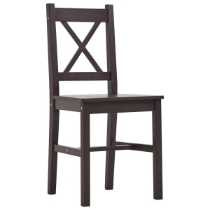 Set mobilier de bucătărie, 7 piese, maro inchis, lemn de pin - Img 5