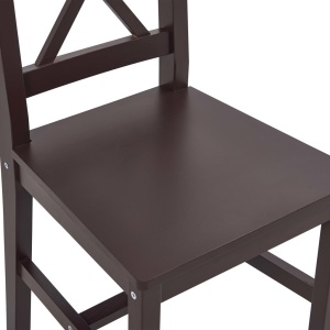 Set mobilier de bucătărie, 7 piese, maro inchis, lemn de pin - Img 9