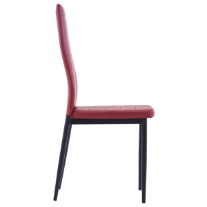 Set mobilier de bucătărie, 7 piese, roșu vin - Img 12