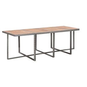 Set mobilier de exterior 13 piese antracit poliratan și acacia - Img 9