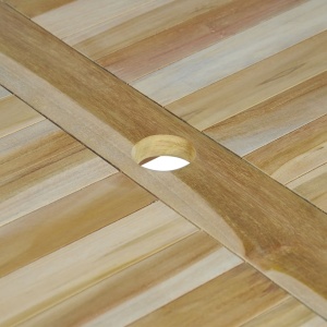 Set mobilier de exterior, 5 piese, lemn masiv de tec - Img 7