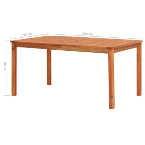Set mobilier de exterior cu perne 5 piese, lemn masiv de acacia - Img 9